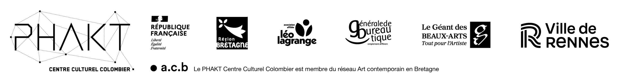 Bande de logos PHAKT et partenaires